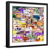 ¡Viva Mexico! Square Collection - Guanajuato Colorful Cityscape VI-Philippe Hugonnard-Framed Photographic Print