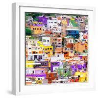 ¡Viva Mexico! Square Collection - Guanajuato Colorful Cityscape VI-Philippe Hugonnard-Framed Photographic Print