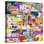 ¡Viva Mexico! Square Collection - Guanajuato Colorful Cityscape VI-Philippe Hugonnard-Stretched Canvas