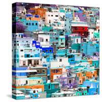 ¡Viva Mexico! Square Collection - Guanajuato Colorful Cityscape VII-Philippe Hugonnard-Stretched Canvas