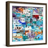 ¡Viva Mexico! Square Collection - Guanajuato Colorful Cityscape VII-Philippe Hugonnard-Framed Photographic Print