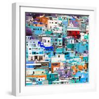 ¡Viva Mexico! Square Collection - Guanajuato Colorful Cityscape VII-Philippe Hugonnard-Framed Photographic Print