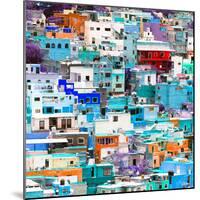 ¡Viva Mexico! Square Collection - Guanajuato Colorful Cityscape VII-Philippe Hugonnard-Mounted Photographic Print