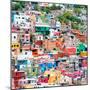 ¡Viva Mexico! Square Collection - Guanajuato Colorful Cityscape VIII-Philippe Hugonnard-Mounted Photographic Print