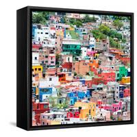 ¡Viva Mexico! Square Collection - Guanajuato Colorful Cityscape VIII-Philippe Hugonnard-Framed Stretched Canvas