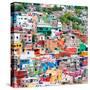 ¡Viva Mexico! Square Collection - Guanajuato Colorful Cityscape VIII-Philippe Hugonnard-Stretched Canvas