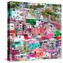 ¡Viva Mexico! Square Collection - Guanajuato Colorful Cityscape X-Philippe Hugonnard-Stretched Canvas