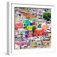 ¡Viva Mexico! Square Collection - Guanajuato Colorful Cityscape XI-Philippe Hugonnard-Framed Photographic Print