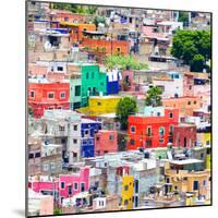 ¡Viva Mexico! Square Collection - Guanajuato Colorful Cityscape XI-Philippe Hugonnard-Mounted Photographic Print