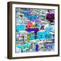 ¡Viva Mexico! Square Collection - Guanajuato Colorful Cityscape XII-Philippe Hugonnard-Framed Photographic Print