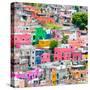 ¡Viva Mexico! Square Collection - Guanajuato Colorful Cityscape XIII-Philippe Hugonnard-Stretched Canvas