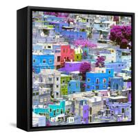 ¡Viva Mexico! Square Collection - Guanajuato Colorful Cityscape XIV-Philippe Hugonnard-Framed Stretched Canvas