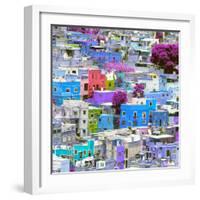 ¡Viva Mexico! Square Collection - Guanajuato Colorful Cityscape XIV-Philippe Hugonnard-Framed Photographic Print