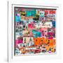 ¡Viva Mexico! Square Collection - Guanajuato Colorful Cityscape XIX-Philippe Hugonnard-Framed Photographic Print