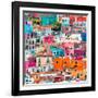 ¡Viva Mexico! Square Collection - Guanajuato Colorful Cityscape XIX-Philippe Hugonnard-Framed Photographic Print