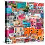 ¡Viva Mexico! Square Collection - Guanajuato Colorful Cityscape XIX-Philippe Hugonnard-Stretched Canvas