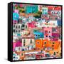 ¡Viva Mexico! Square Collection - Guanajuato Colorful Cityscape XIX-Philippe Hugonnard-Framed Stretched Canvas