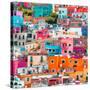 ¡Viva Mexico! Square Collection - Guanajuato Colorful Cityscape XIX-Philippe Hugonnard-Stretched Canvas