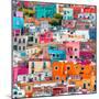 ¡Viva Mexico! Square Collection - Guanajuato Colorful Cityscape XIX-Philippe Hugonnard-Mounted Photographic Print