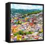 ¡Viva Mexico! Square Collection - Guanajuato Colorful Cityscape XV-Philippe Hugonnard-Framed Stretched Canvas