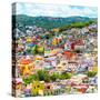 ¡Viva Mexico! Square Collection - Guanajuato Colorful Cityscape XV-Philippe Hugonnard-Stretched Canvas