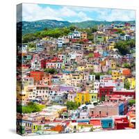 ¡Viva Mexico! Square Collection - Guanajuato Colorful Cityscape XVI-Philippe Hugonnard-Stretched Canvas