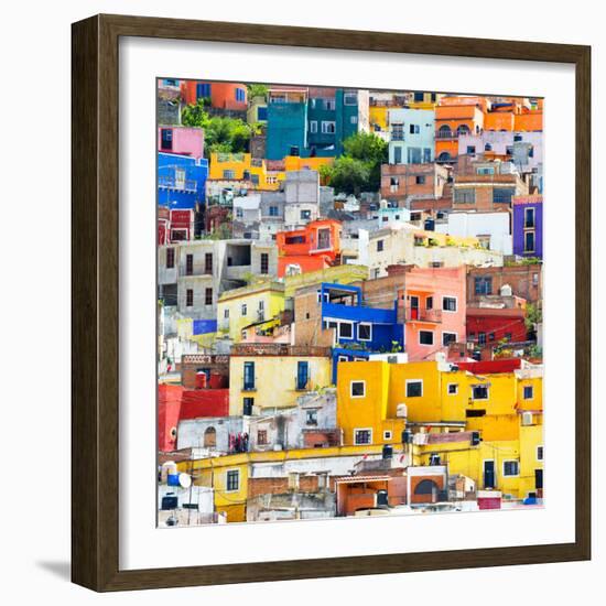 ¡Viva Mexico! Square Collection - Guanajuato Colorful Cityscape XVII-Philippe Hugonnard-Framed Photographic Print