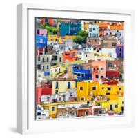 ¡Viva Mexico! Square Collection - Guanajuato Colorful Cityscape XVII-Philippe Hugonnard-Framed Photographic Print