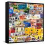 ¡Viva Mexico! Square Collection - Guanajuato Colorful Cityscape XVII-Philippe Hugonnard-Framed Stretched Canvas