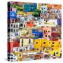 ¡Viva Mexico! Square Collection - Guanajuato Colorful Cityscape XVII-Philippe Hugonnard-Stretched Canvas