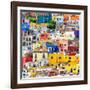 ¡Viva Mexico! Square Collection - Guanajuato Colorful Cityscape XVII-Philippe Hugonnard-Framed Photographic Print