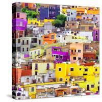 ¡Viva Mexico! Square Collection - Guanajuato Colorful Cityscape XVIII-Philippe Hugonnard-Stretched Canvas