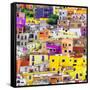 ¡Viva Mexico! Square Collection - Guanajuato Colorful Cityscape XVIII-Philippe Hugonnard-Framed Stretched Canvas
