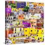 ¡Viva Mexico! Square Collection - Guanajuato Colorful Cityscape XVIII-Philippe Hugonnard-Stretched Canvas