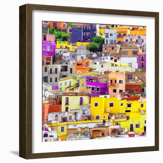 ¡Viva Mexico! Square Collection - Guanajuato Colorful Cityscape XVIII-Philippe Hugonnard-Framed Photographic Print