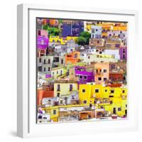 ¡Viva Mexico! Square Collection - Guanajuato Colorful Cityscape XVIII-Philippe Hugonnard-Framed Photographic Print