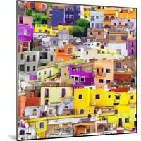 ¡Viva Mexico! Square Collection - Guanajuato Colorful Cityscape XVIII-Philippe Hugonnard-Mounted Photographic Print