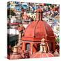 ¡Viva Mexico! Square Collection - Guanajuato Colorful Cityscape XX-Philippe Hugonnard-Stretched Canvas