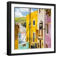 ¡Viva Mexico! Square Collection - Guanajuato Street Scene II-Philippe Hugonnard-Framed Photographic Print