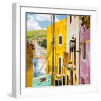 ¡Viva Mexico! Square Collection - Guanajuato Street Scene II-Philippe Hugonnard-Framed Photographic Print