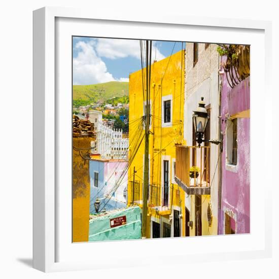 ¡Viva Mexico! Square Collection - Guanajuato Street Scene II-Philippe Hugonnard-Framed Photographic Print