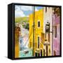 ¡Viva Mexico! Square Collection - Guanajuato Street Scene II-Philippe Hugonnard-Framed Stretched Canvas