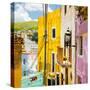 ¡Viva Mexico! Square Collection - Guanajuato Street Scene II-Philippe Hugonnard-Stretched Canvas