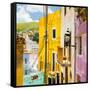 ¡Viva Mexico! Square Collection - Guanajuato Street Scene II-Philippe Hugonnard-Framed Stretched Canvas