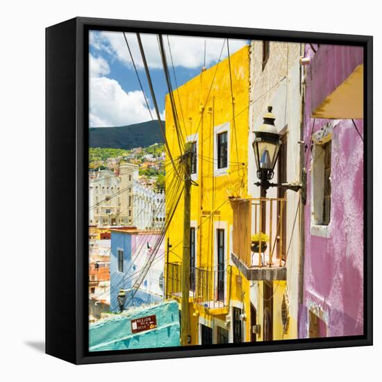 ¡Viva Mexico! Square Collection - Guanajuato Street Scene III-Philippe Hugonnard-Framed Stretched Canvas