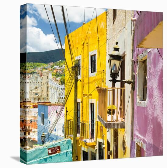 ¡Viva Mexico! Square Collection - Guanajuato Street Scene III-Philippe Hugonnard-Stretched Canvas