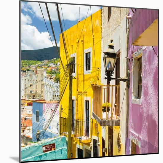 ¡Viva Mexico! Square Collection - Guanajuato Street Scene III-Philippe Hugonnard-Mounted Photographic Print