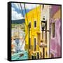 ¡Viva Mexico! Square Collection - Guanajuato Street Scene III-Philippe Hugonnard-Framed Stretched Canvas