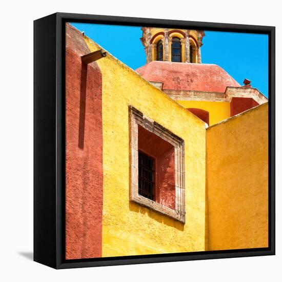 ¡Viva Mexico! Square Collection - Guanajuato Yellow Facades-Philippe Hugonnard-Framed Stretched Canvas