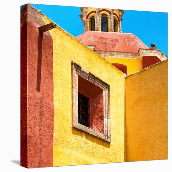 ¡Viva Mexico! Square Collection - Guanajuato Yellow Facades-Philippe Hugonnard-Stretched Canvas